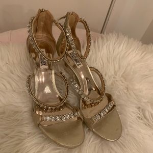 Gold Badgley Mischka shoes